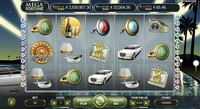Mega Fortune at Westpoint Casino